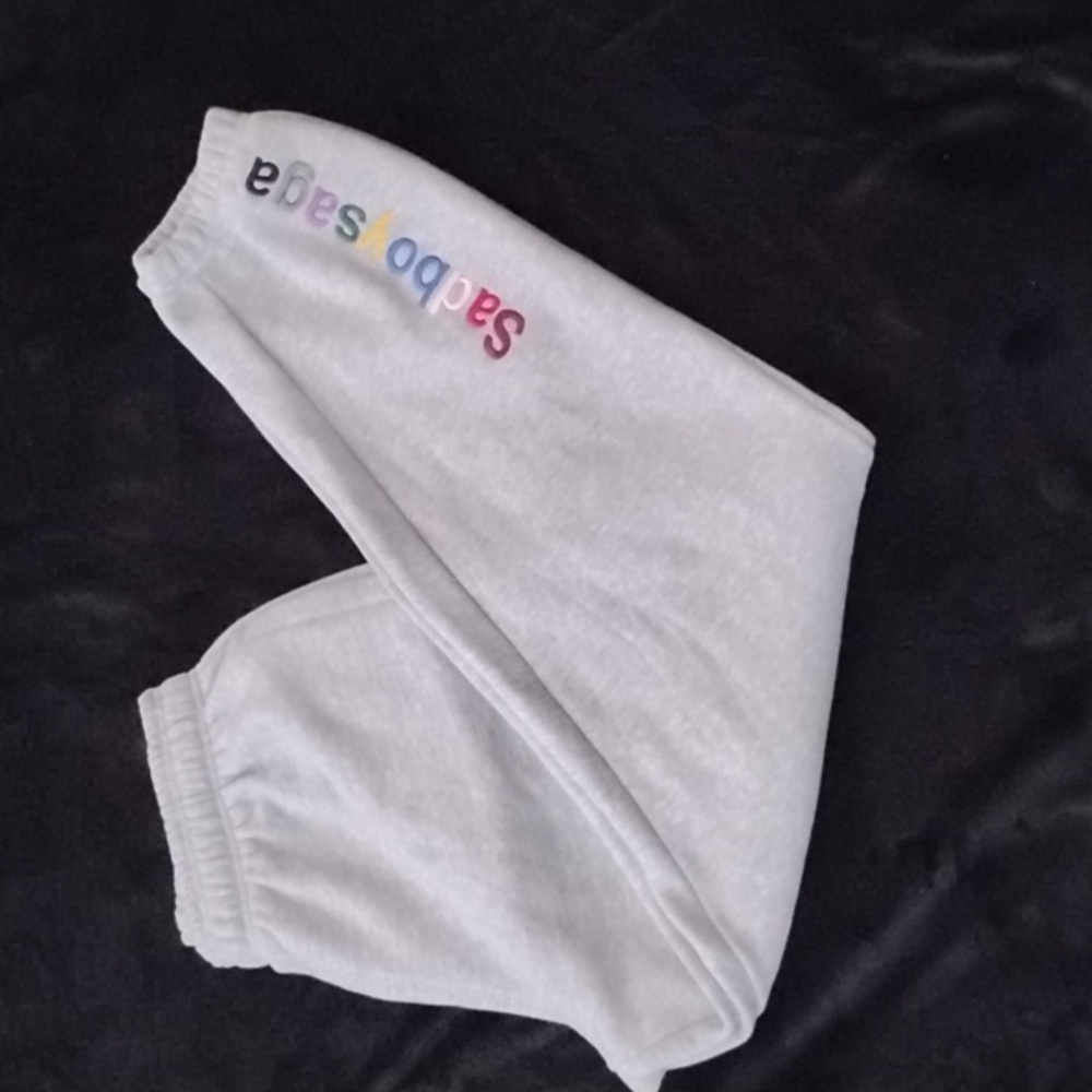 Sad Boy Saga  Gray Sweatpants Unisex Size XL